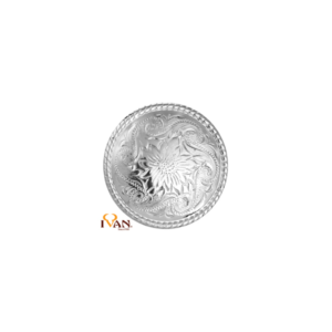 Solid Brass SP Engraved Conchos with Rope Edge