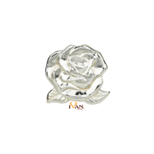1 1/4" Silver Plated Rose Concho with Screw Back