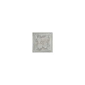 engraved silver plated square concho
