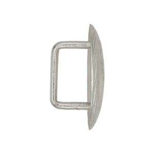 80005-LBs1 1-1/2" Engraved Silver-Plated Loop Back Concho Side view