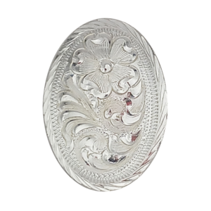 Stunning Engraved Silver Plated Oval Conchos 1/2" to 1-3/4".
