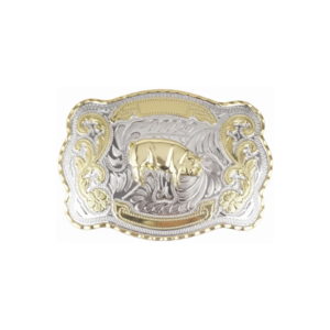 Gold Pig Western Belt Buckle