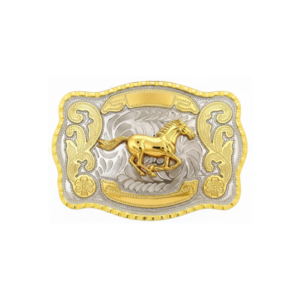 gold quarter horse western belt buckle