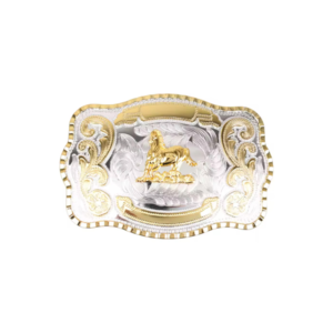 Gold Quarter Horse Western Belt Buckle