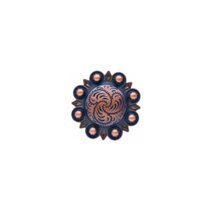 DW0990BC 1-11/16" Blue Copper Domed Concho with Berries.