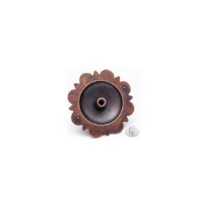 DW0990BC 1-11/16" Blue Copper Domed Concho with Berries. Back.