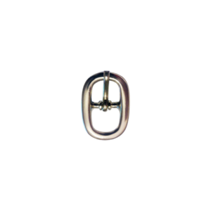 Nickel-Plated Oval Center-Bar Buckle