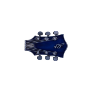 Stunning Blue Guitar Headstock Belt Buckle