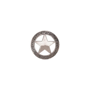 silver texas ranger gold star concho