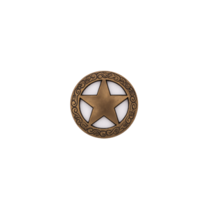 Stunning Antique Brass Texas Ranger Star Concho 1 1/2"