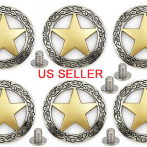 6 pack Texas Ranger Gold Star Conchos